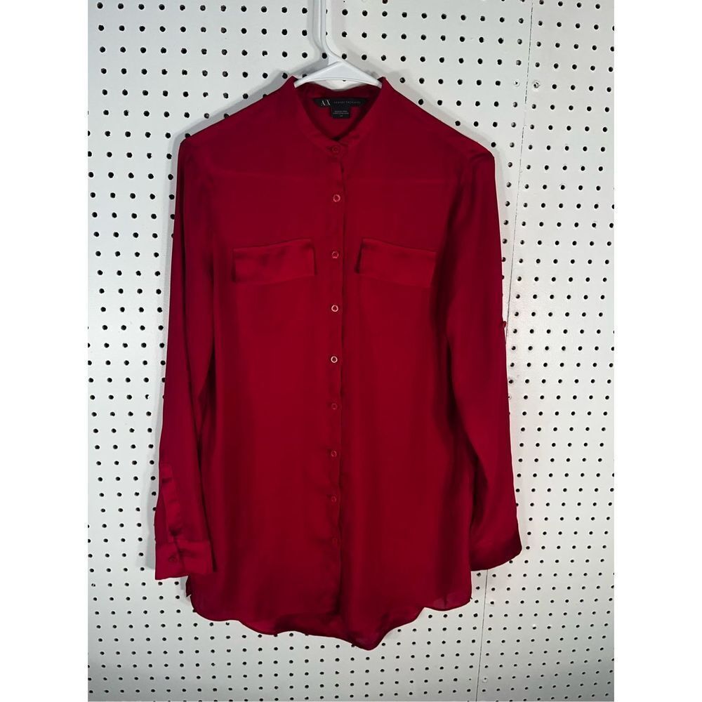 A/X Armani Exchange button down silk shirt